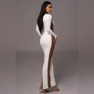 JLUX LABEL Ivory Break Away Maxi Dress